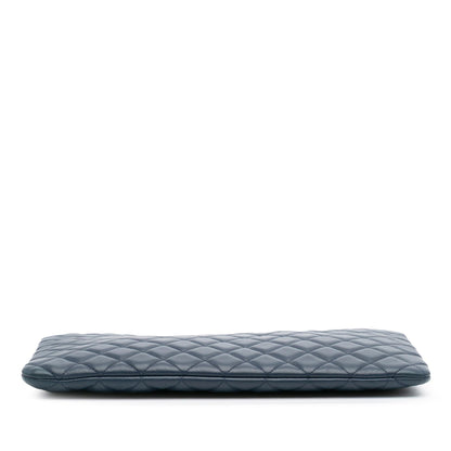 Chanel Large Quilted Lambskin O Case Clutch