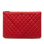 Chanel Large Quilted Lambskin O Case Clutch