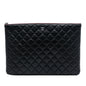 Chanel Large Quilted Lambskin O Case Clutch