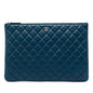 Chanel Large Quilted Lambskin O Case Clutch