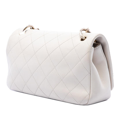 Chanel Large Quilted Lambskin Twist Chain Enamel CC Flap