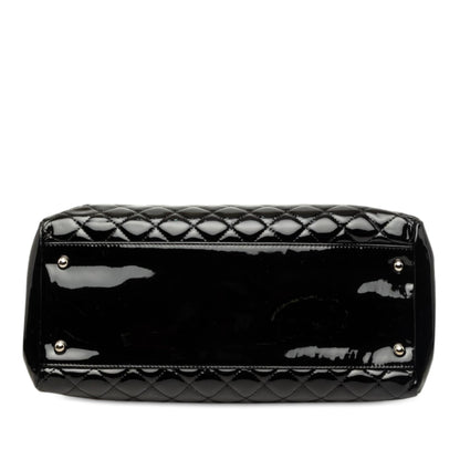 Chanel Large Quilted Patent Just Mademoiselle Bowling Bag