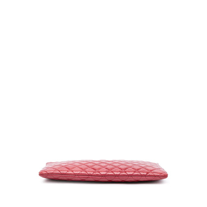 Chanel Large Quilted Patent O Case Clutch