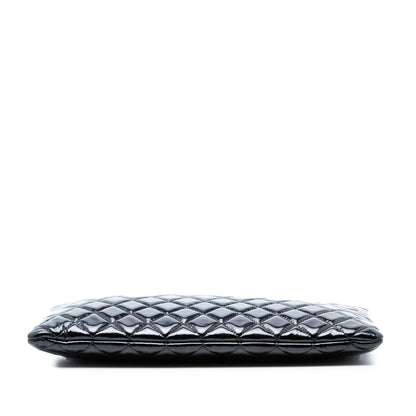 Chanel Large Quilted Patent O Case Clutch