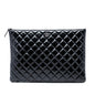 Chanel Large Quilted Patent O Case Clutch