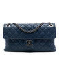 Chanel Large Quilted Shiny Sheepskin Burgundy Rocks Flap