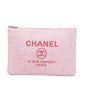 Chanel Large Raffia Deauville O Case Clutch