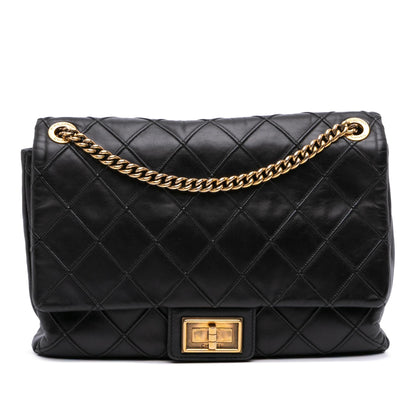 Chanel Large Reissue 2.55 Diamond Debossed Calfskin Cosmos Flap