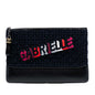 Chanel Large Tweed and Calfskin Embroidered Gabrielle O Case Clutch