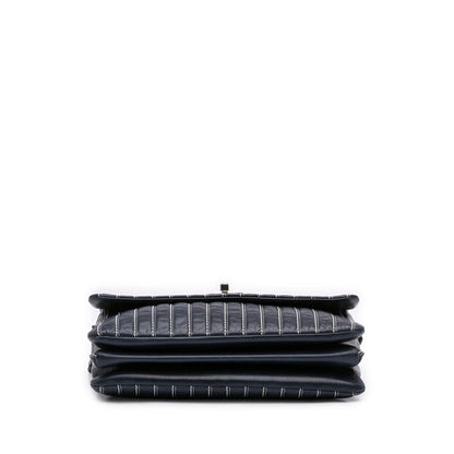 Chanel Large Vertical Quilted Lambskin Stitched Single Flap