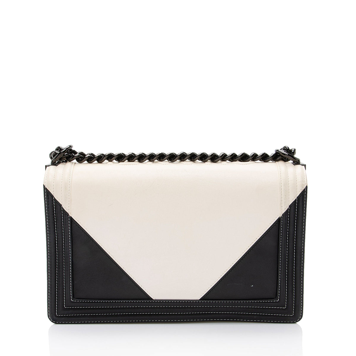 Chanel Leather Geometric Medium Boy Bag