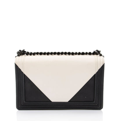 Chanel Leather Geometric Medium Boy Bag