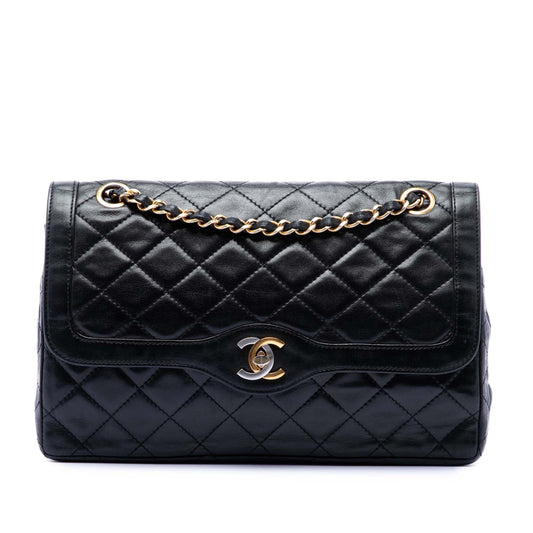 Chanel Limited Edition Paris Quilted Lambskin Double Flap