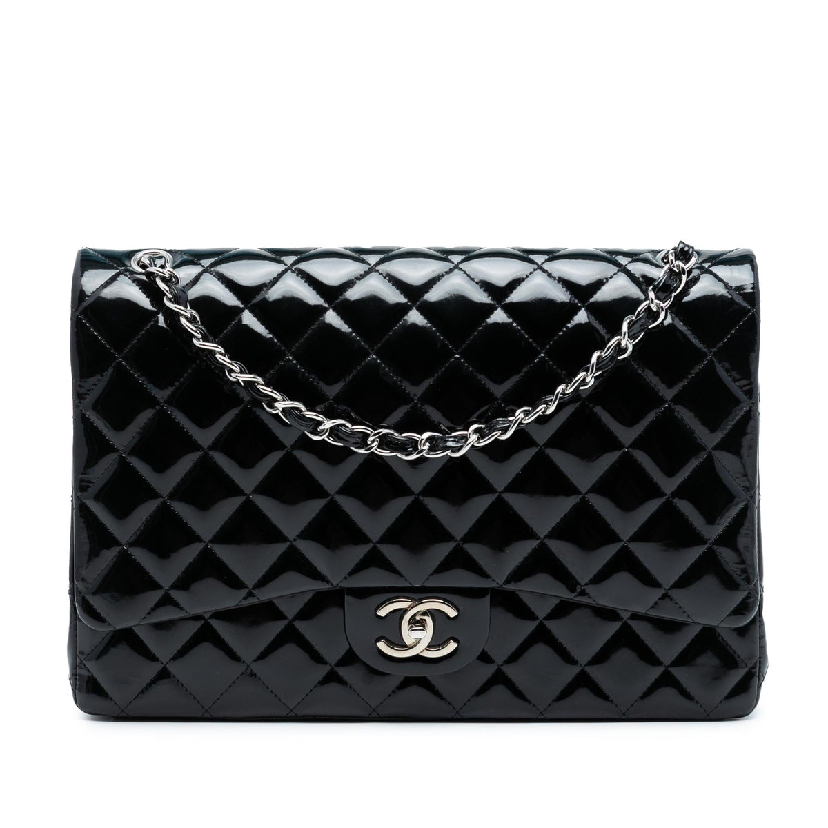 Chanel Maxi Classic Patent Double Flap