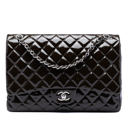 Chanel Maxi Classic Patent Double Flap