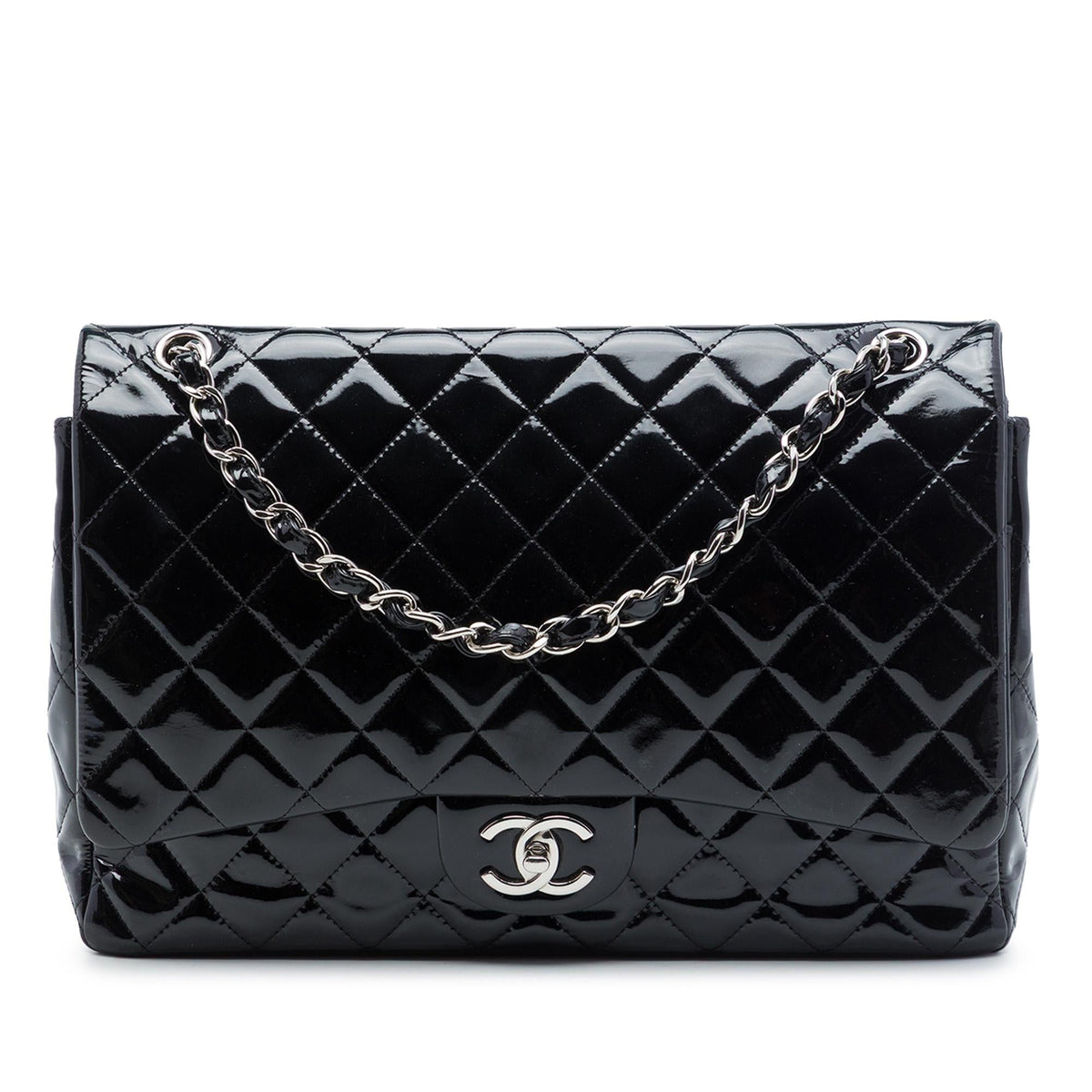 Chanel Maxi Classic Patent Double Flap