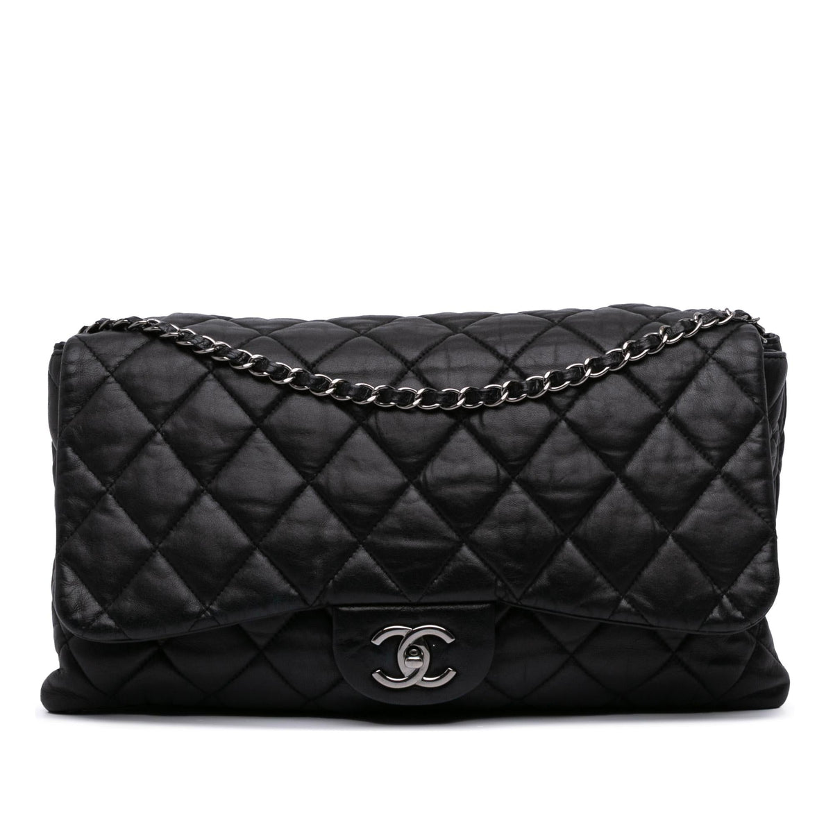Chanel Maxi Quilted Lambskin 3 Flap