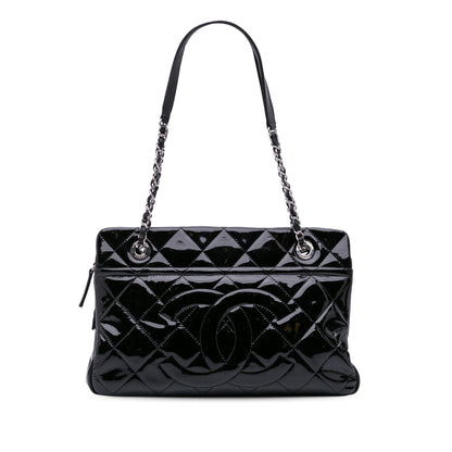 Chanel Medium CC Patent Soft Shopper Tote