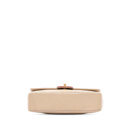 Chanel Medium CC Perforated Calfskin Single Flap