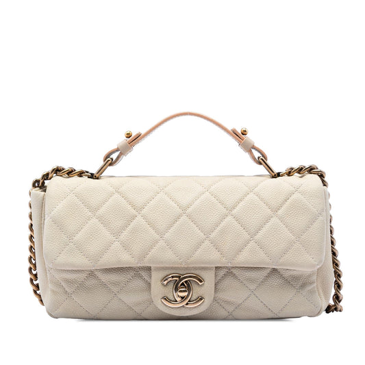 Chanel Medium CC Quilted Caviar Chic Flap
