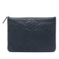 Chanel Medium CC Quilted Caviar O Case Clutch