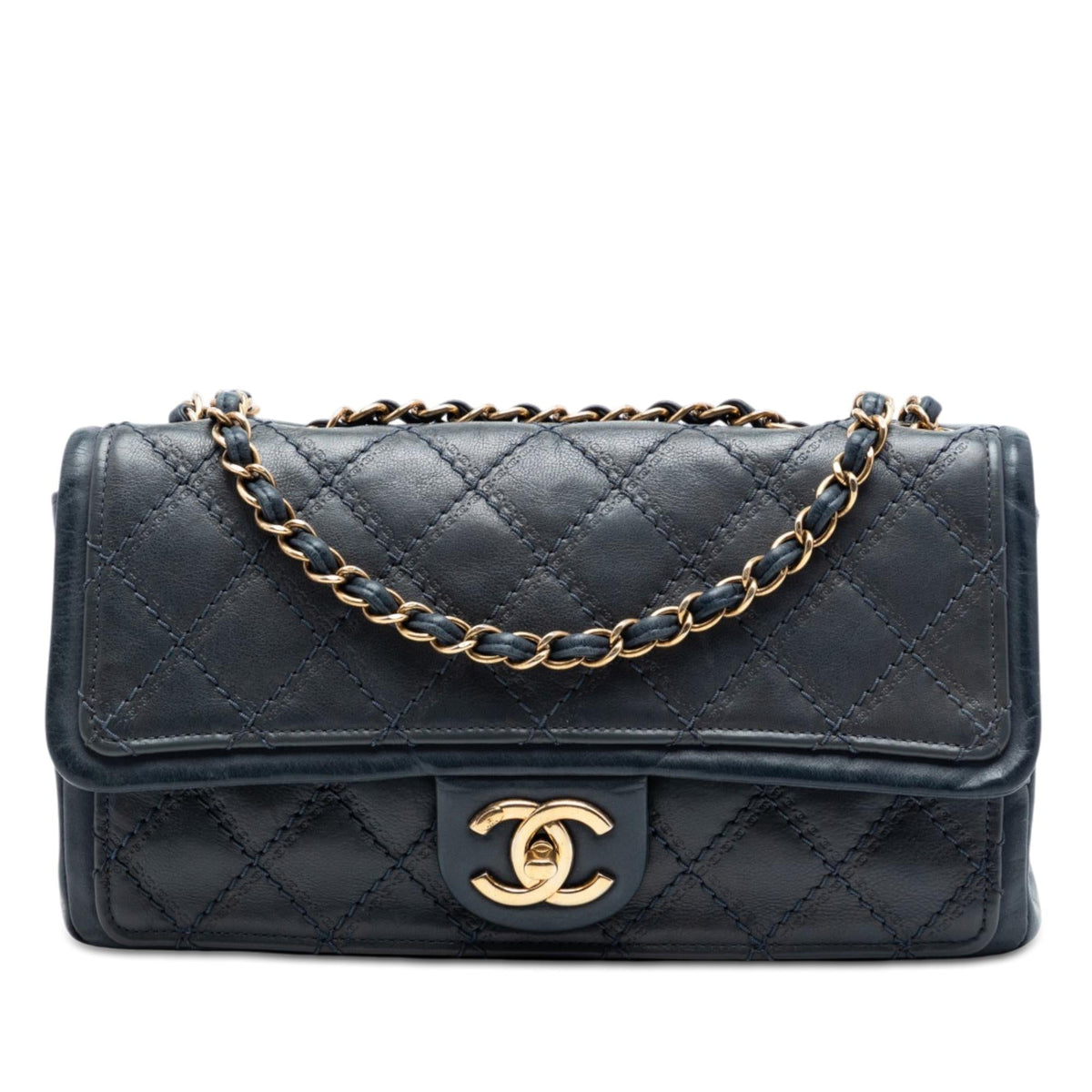 Chanel Medium CC Quilted Iridescent Calfskin Sheriff Star Flap