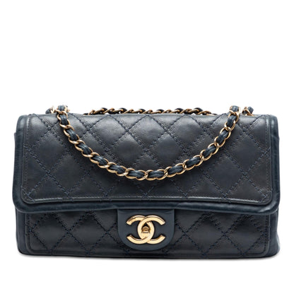 Chanel Medium CC Quilted Iridescent Calfskin Sheriff Star Flap