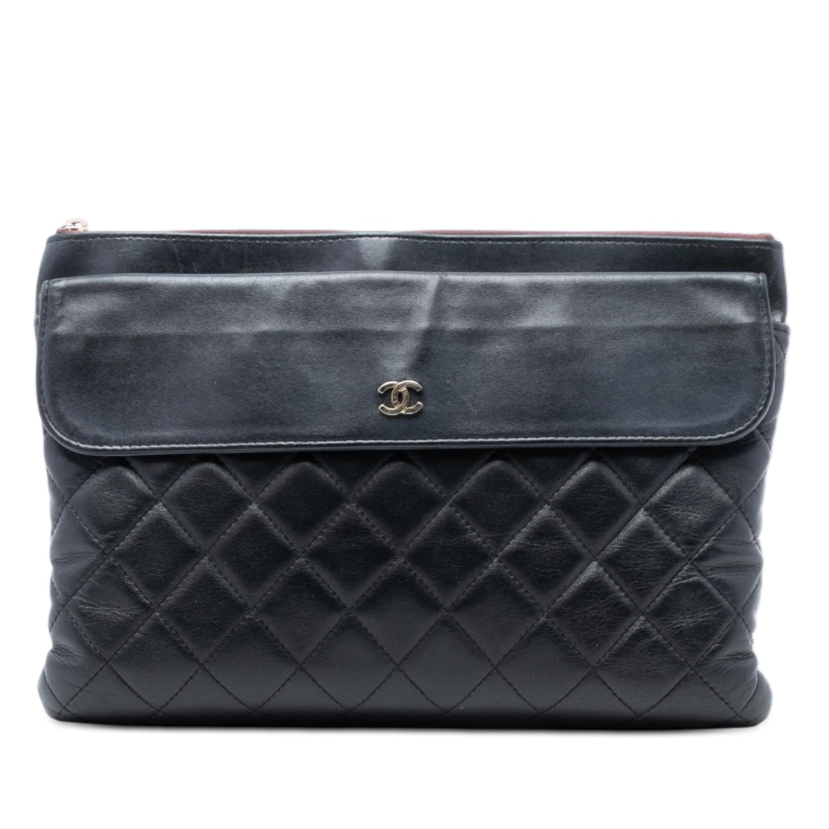 Chanel Medium CC Quilted Lambskin Flap Cosmetic Case