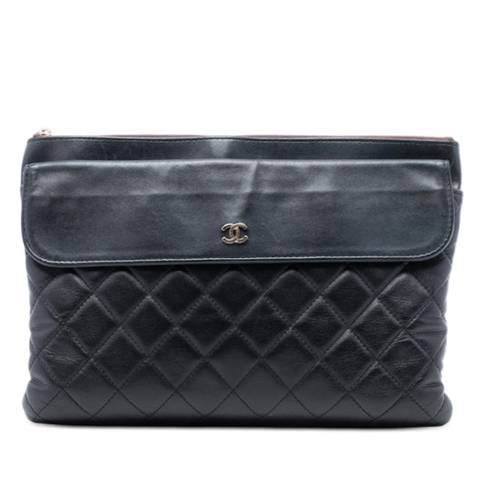 Chanel Medium CC Quilted Lambskin Flap Cosmetic Case