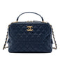 Chanel Medium CC Quilted Lambskin Top Handle Vanity Case with Chain