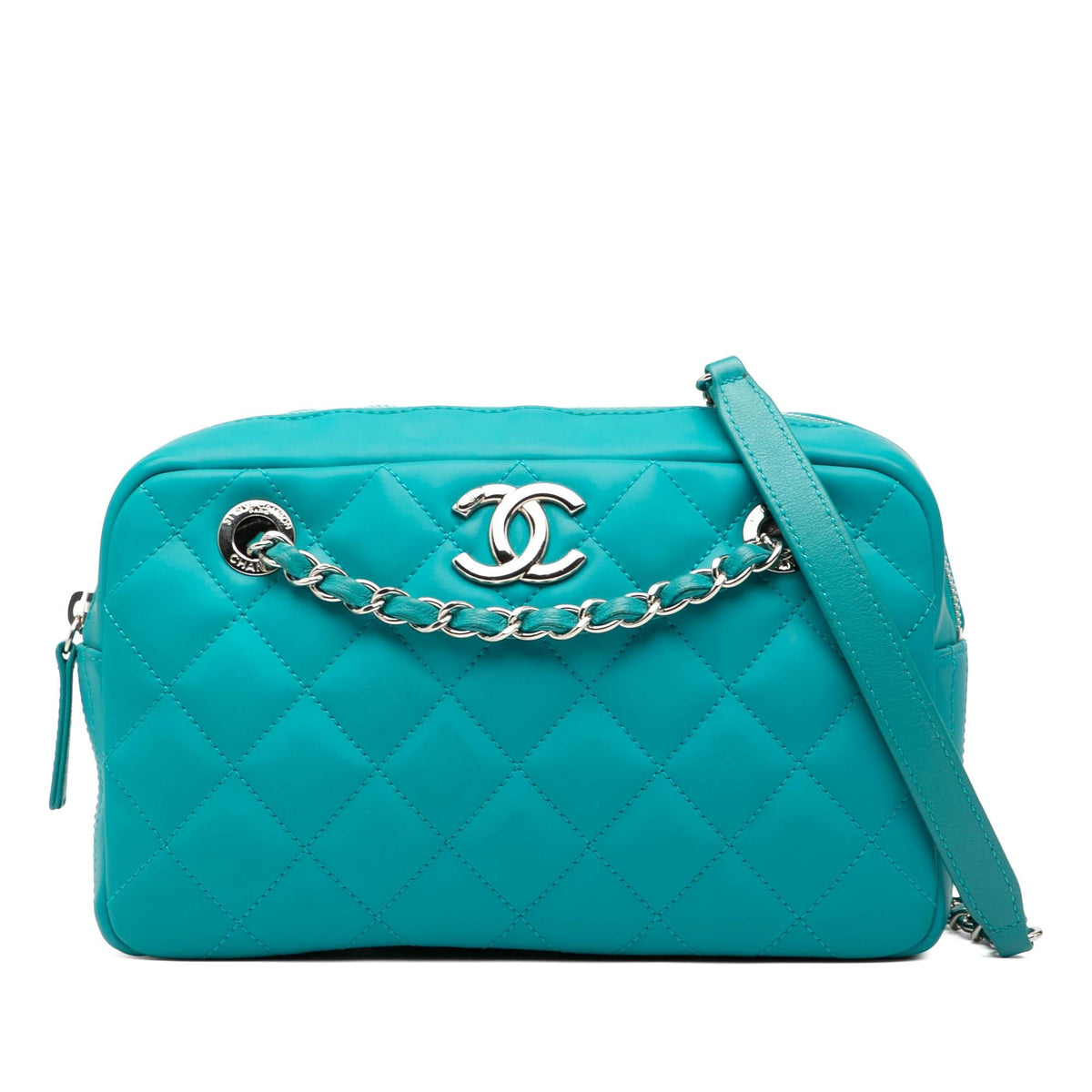 Chanel Medium CC Quilted Rubberized Lambskin Coco Rain Camera Bag