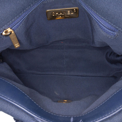 Chanel Medium Canvas and Cotton 19 Flap