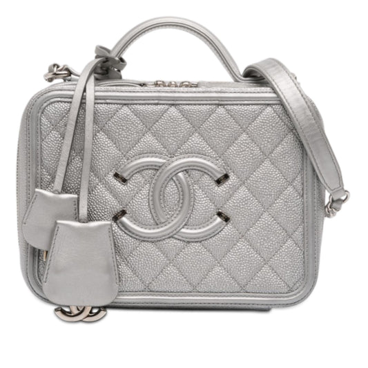 Chanel Medium Caviar CC Filigree Vanity Case