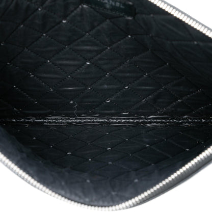 Chanel Medium Caviar Deauville Studded O Case Clutch