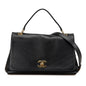 Chanel Medium Chevron Calfskin Elaphe Stitched Chic Top Handle Flap