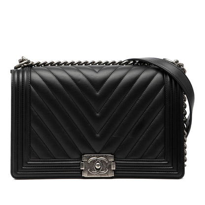 Chanel Medium Chevron Lambskin Boy Flap