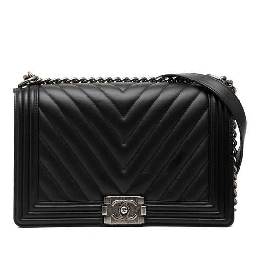 Chanel Medium Chevron Lambskin Boy Flap