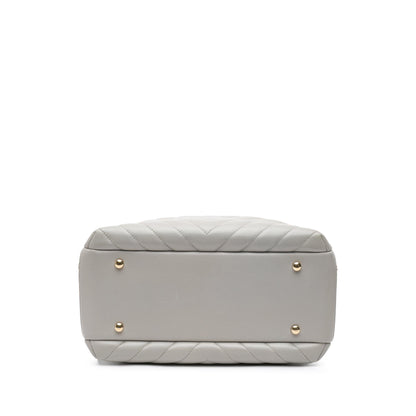Chanel Medium Chevron Lambskin Trendy CC Bowling Bag