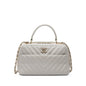 Chanel Medium Chevron Lambskin Trendy CC Bowling Bag
