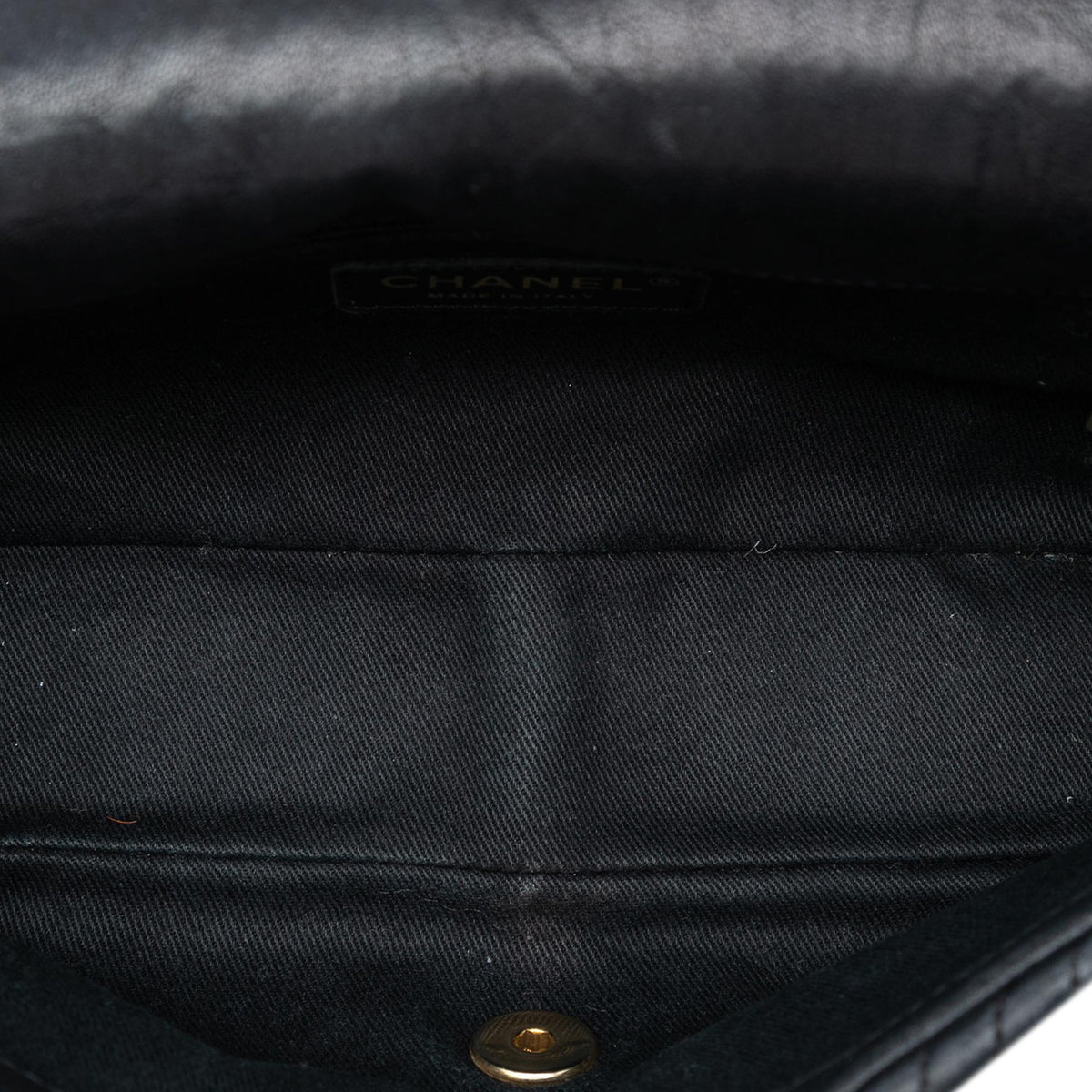 Chanel Medium Chevron Wrinkled Calfskin Medallion Charm Flap