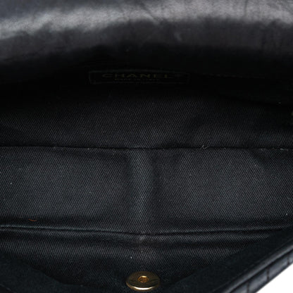 Chanel Medium Chevron Wrinkled Calfskin Medallion Charm Flap