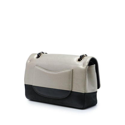 Chanel Medium Classic Bicolor Caviar and Iridescent Calfskin Double Flap
