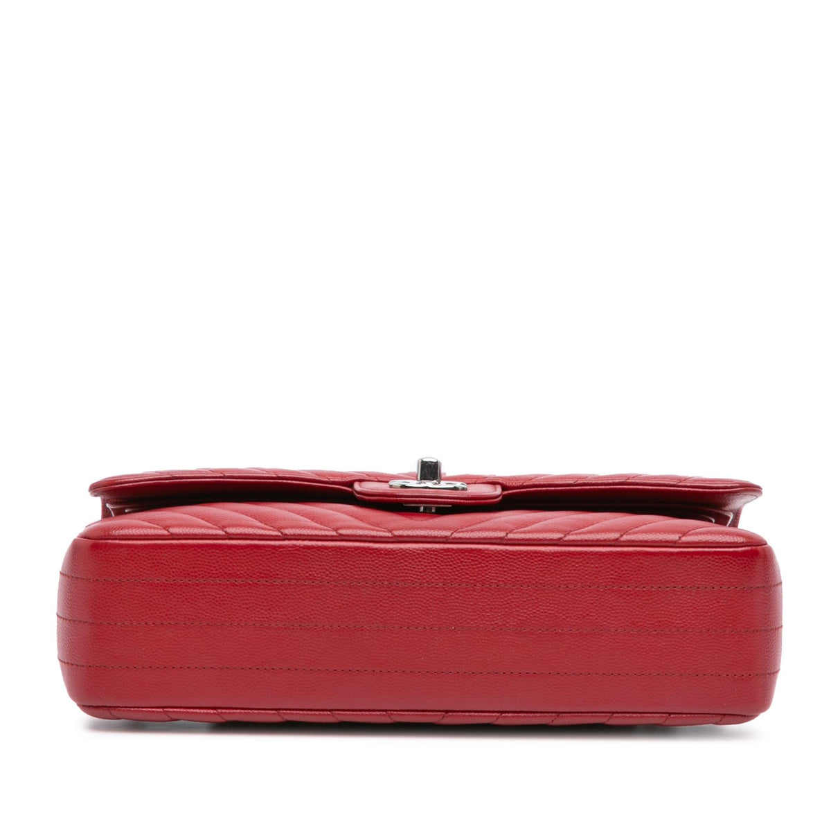 Chanel Medium Classic Chevron Caviar Double Flap