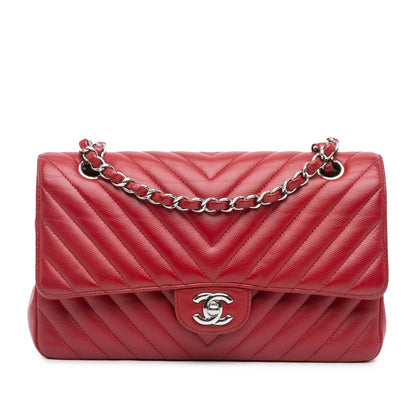 Chanel Medium Classic Chevron Caviar Double Flap