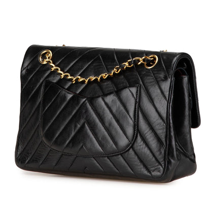 Chanel Medium Classic Chevron Lambskin Double Flap