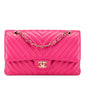 Chanel Medium Classic Chevron Lambskin Double Flap
