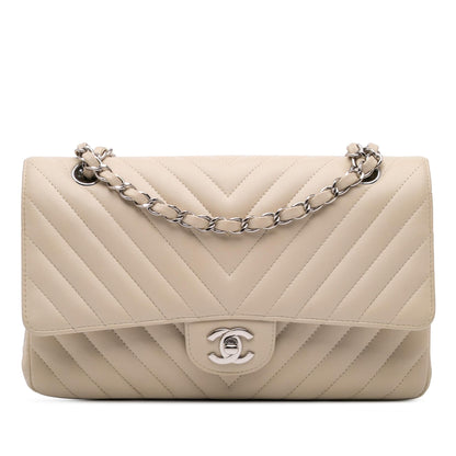 Chanel Medium Classic Chevron Lambskin Double Flap
