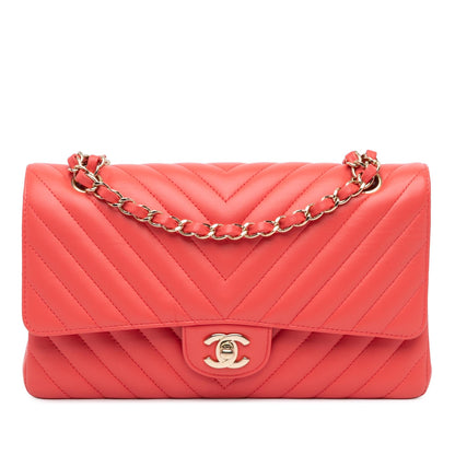 Chanel Medium Classic Chevron Lambskin Double Flap