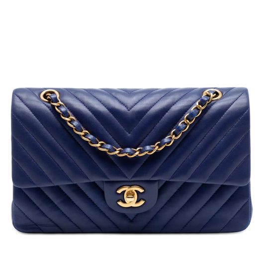 Chanel Medium Classic Chevron Lambskin Double Flap