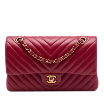 Chanel Medium Classic Chevron Lambskin Double Flap